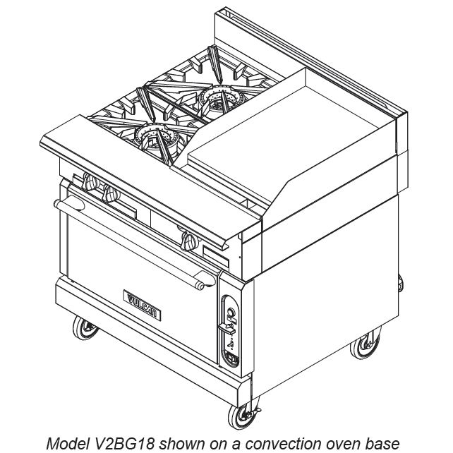Vulcan Hart V Series 36" Gas Range w/ Griddle and Convection Oven