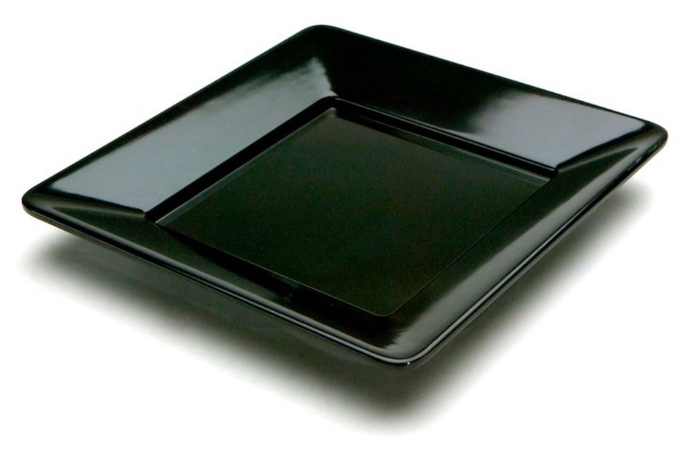 Delfin 12" x 12" Black Square Pacific Rim Tray