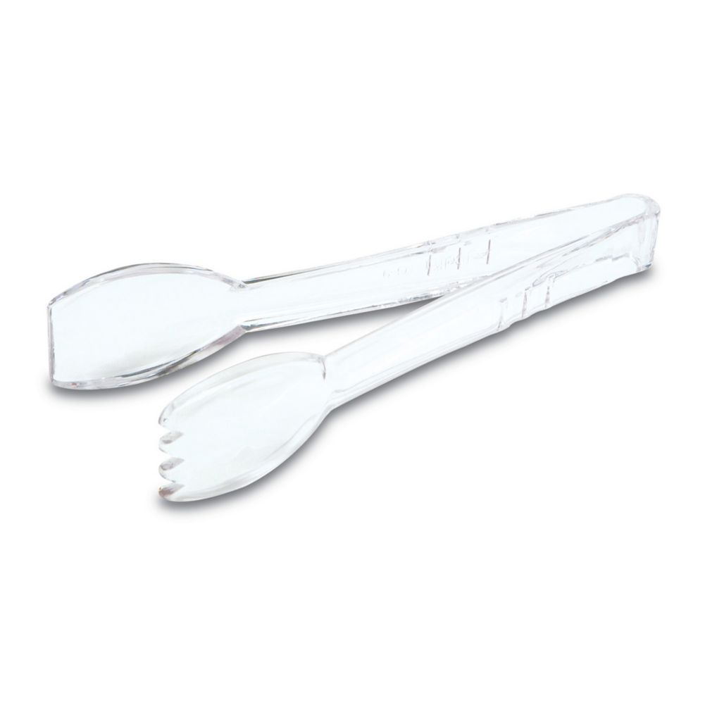 Delfin 9" Clear Serving Tongs