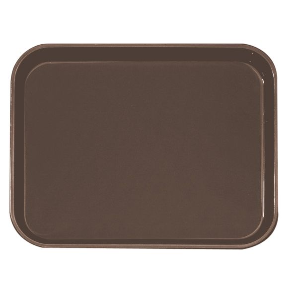 Cambro Brown 10" x 14" Rectangular Non-Skid Polytread&reg; Tray