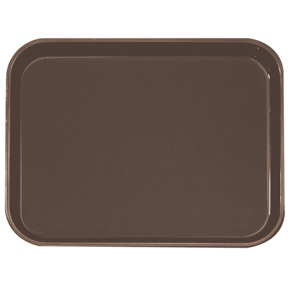 Cambro Brown Rectangular Non-Skid Polytread&reg; Tray