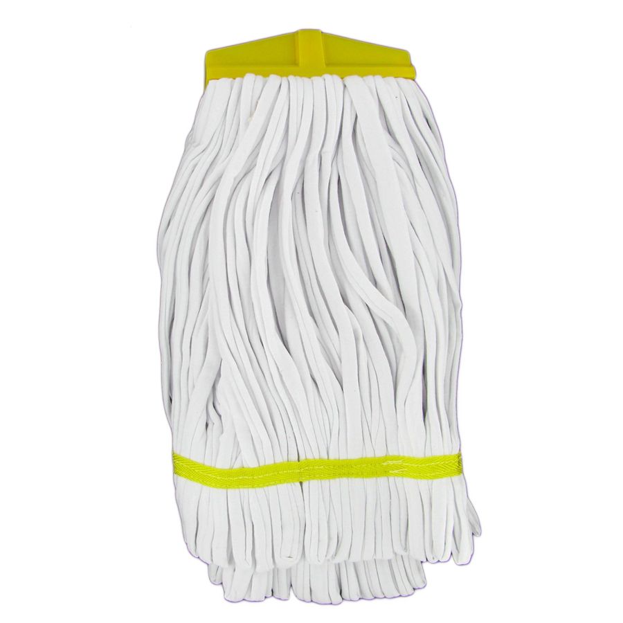 Yellow Knit Cotton Twist-On Mop Head w/ Scouring Pad Insert