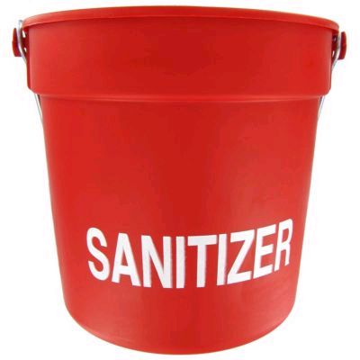 Red 10 Qt Sanitizer Pail w/ Handle