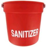 Red 10 Qt Sanitizer Pail w/ Handle