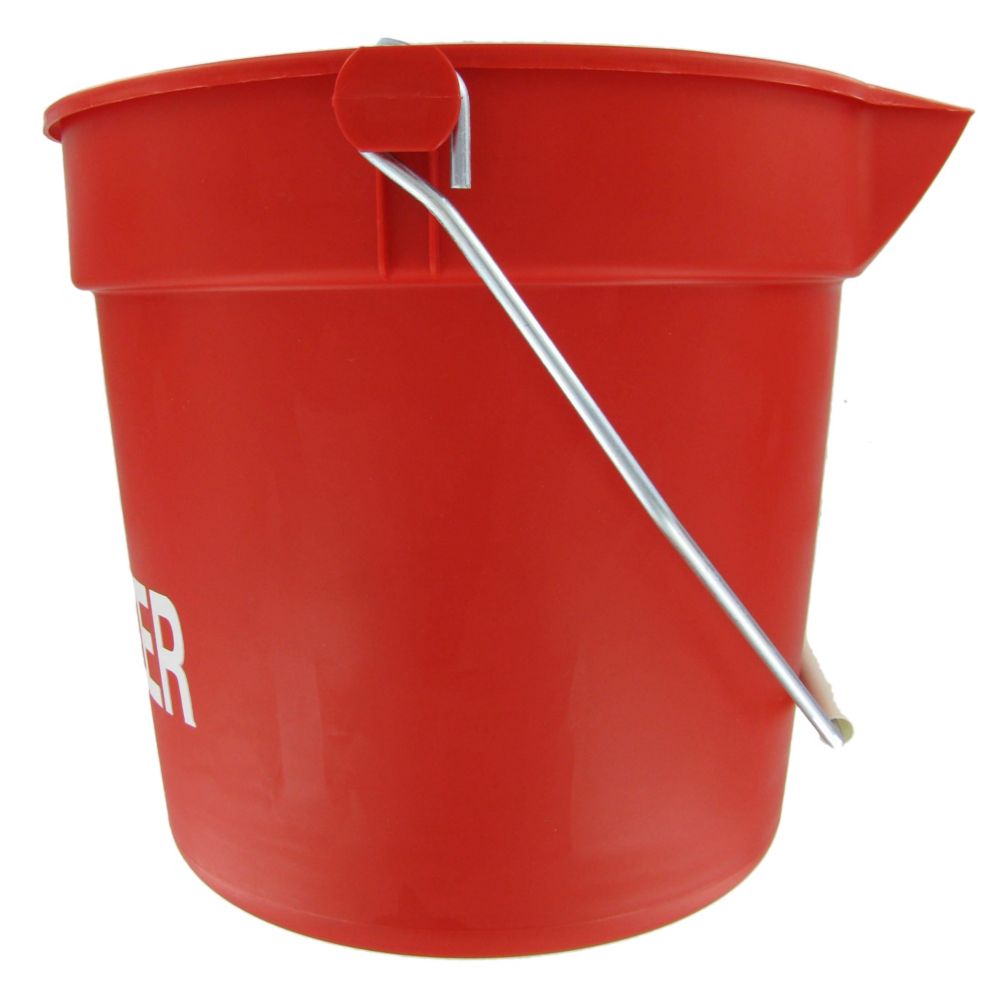 Red 10 Qt Sanitizer Pail w/ Handle