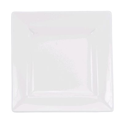 White Square Shallow 12 oz Bowl