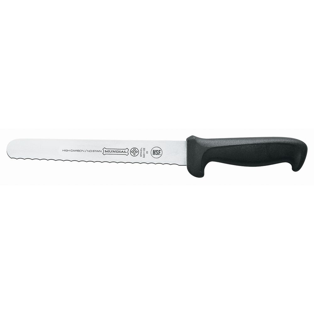 Mundial Serrated Edge Utility Slicer Knife w/ Black Handle - 8"