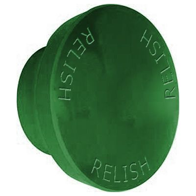 Server Green Imprinted "Relish" Pump Knob