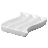 White Undecorated 3 oz Wavy Dish