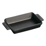 Staub Black Matte Cast Iron 8 oz Mini Rectangular Dish