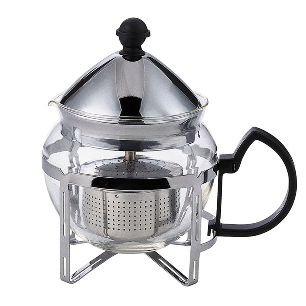 Service Ideas 20 oz S/S Holder with Glass Teapot