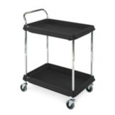 Metro&reg; BC Series Black 21-1/2 x 33" Deep Ledge Utility Cart