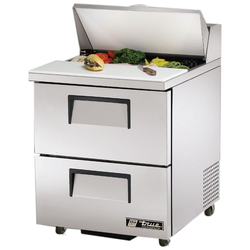 True&reg; S/S 6.5 Cu Ft Salad / Sandwich Prep Table w/ 2 Drawers