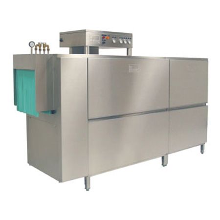 Meiko Double Tank Steam Coil Rack Conveyor Dishwasher w/ Tall Hood
