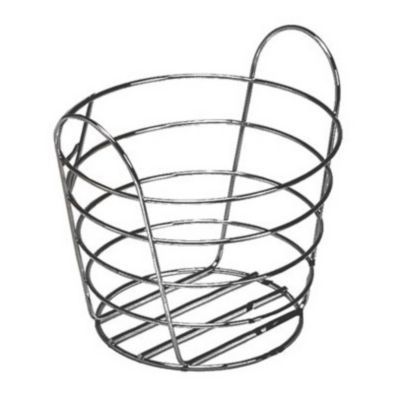 American Metalcraft 7" Round Chrome Wire Basket w/ Handles