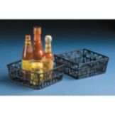 American Metalcraft Square Scroll Pattern Black Wrought Iron Basket
