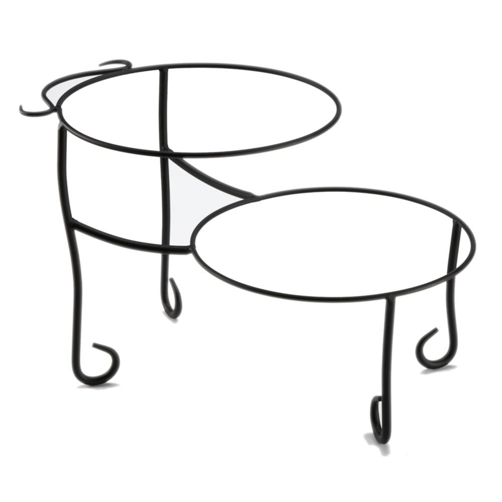 American Metalcraft 12 x 19 Ironworks&trade; Black Iron 2-Tier Stand