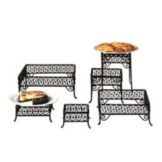 American Metalcraft Black Wrought Iron Scroll Pattern Square Riser Set