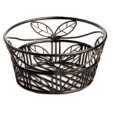 American Metalcraft Ironworks&trade; Leaf Pattern Black Wire Basket