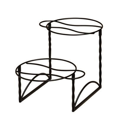 American Metalcraft Ironworks&trade; Black Iron 2-Tier Pizza Stand