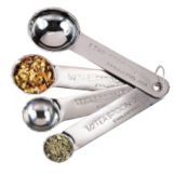 American Metalcraft Set of 4 S/S Measuring Spoons