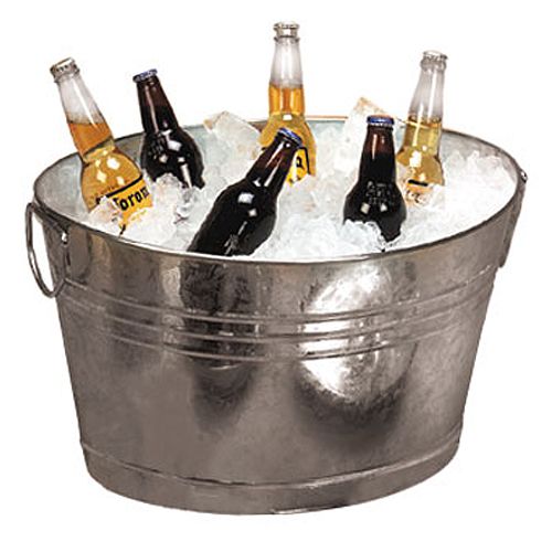 American Metalcraft Natural 20 x 15 x 11" Galvanized Tub