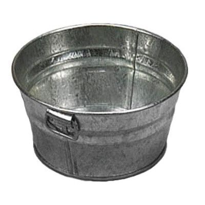American Metalcraft Round Natural Finish Galvanized 6" Tub