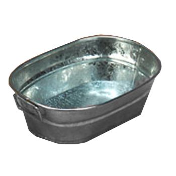 American Metalcraft Round Natural Finish Galvanized 9" Tub