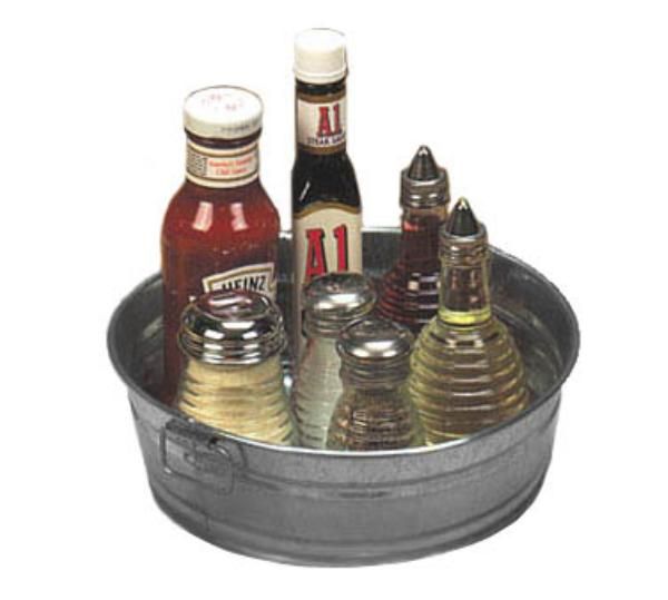 American Metalcraft Round Natural Finish Galvanized 10" Tub