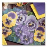 Hoffmaster&reg; Pansies Print9-3/4" x 14" Placemat