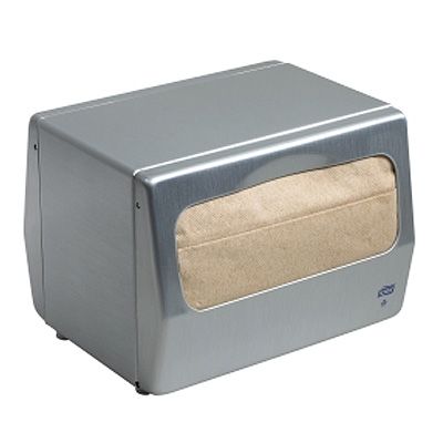 Tork Brushed Steel Tabletop 200 Napkin Dispenser, 6 x 8 x 6