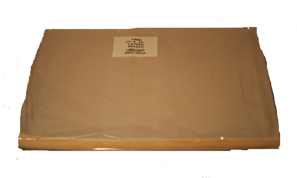 BagcraftPapercon 15" x 15" Clear Polypropylene Wrap Sheet