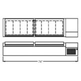 Randell&reg; 74" Refrigerated Countertop Condiment Rail