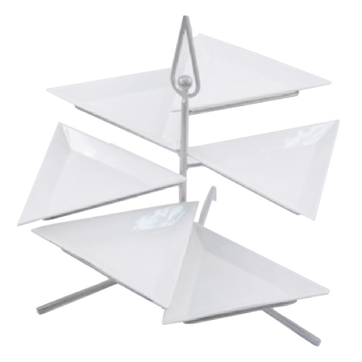 Dover Metals Nickel Plate Stand w/ Six 12" Triangular Plates