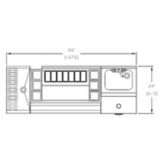 Perlick&reg; 66 X 24 Cocktail Station w/ Ice Chest and Blender