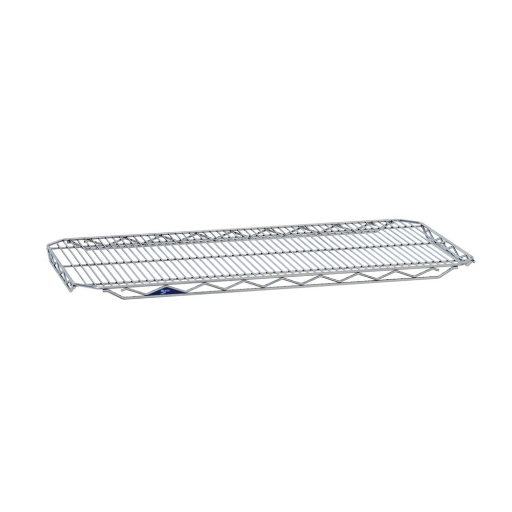 Metro&reg; qwikSLOT&trade; 24 x 48" Brite&reg; Finish Wire Shelf