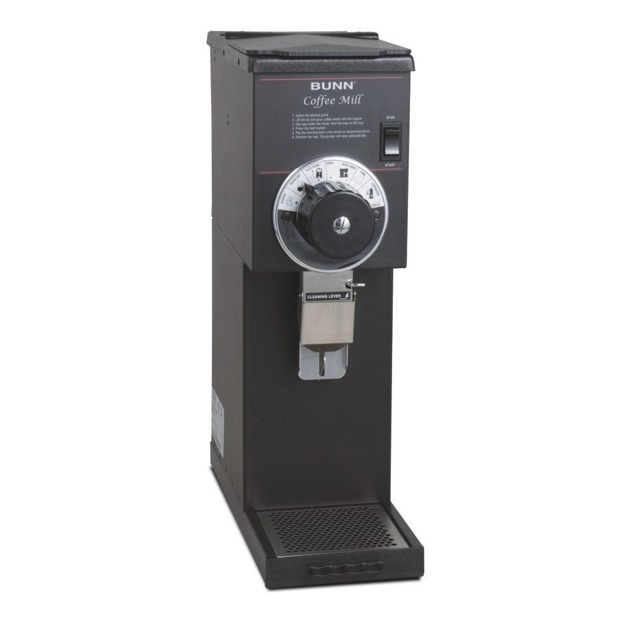BUNN&reg; G1HD Black S/S Bulk Coffee Grinder with Turkish Burrs