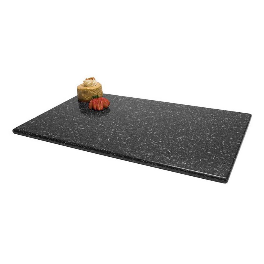 Gourmet Display&reg; 20-1/2 x 12-3/4 Gray Serving Stone Tray
