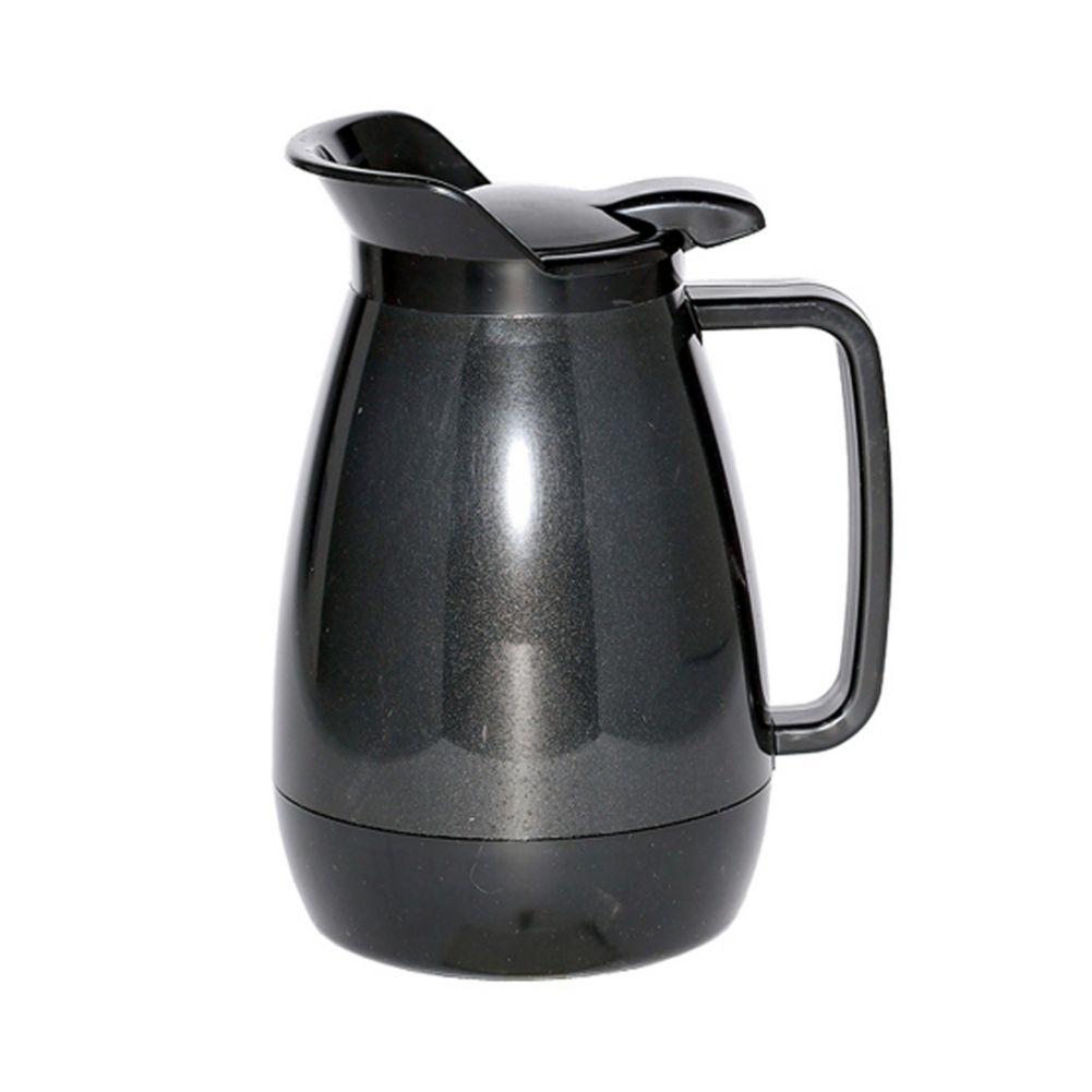 Service Ideas Thermo-Serv&reg; .6 liter Black Flip Top Server
