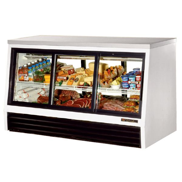 True&reg; 6-Sliding Door Low-Height 25 Cu Ft Pass-Thru Deli Case