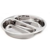 S/S Round Divided Food Pan, 2 gal