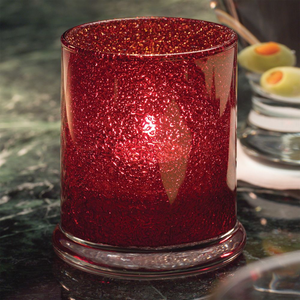 Hollowick Ruby Jewel Votive Column Glass Lamp