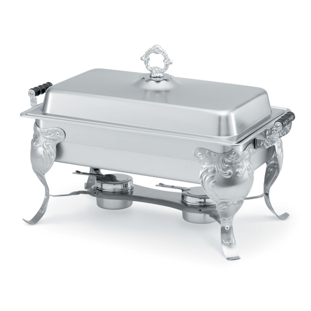 Royal Crest Full Size Oblong Satin Finish S/S Complete Chafer, 9 Qt