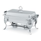 Royal Crest Full Size Oblong Satin Finish S/S Complete Chafer, 9 Qt