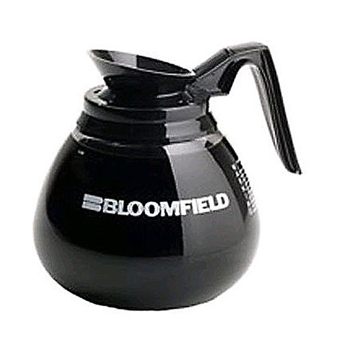 Bloomfield&reg; Glass Black Handle Coffee Decanter w/ Bloomfield Logo