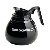 Bloomfield&reg; Glass Black Handle Coffee Decanter w/ Bloomfield Logo