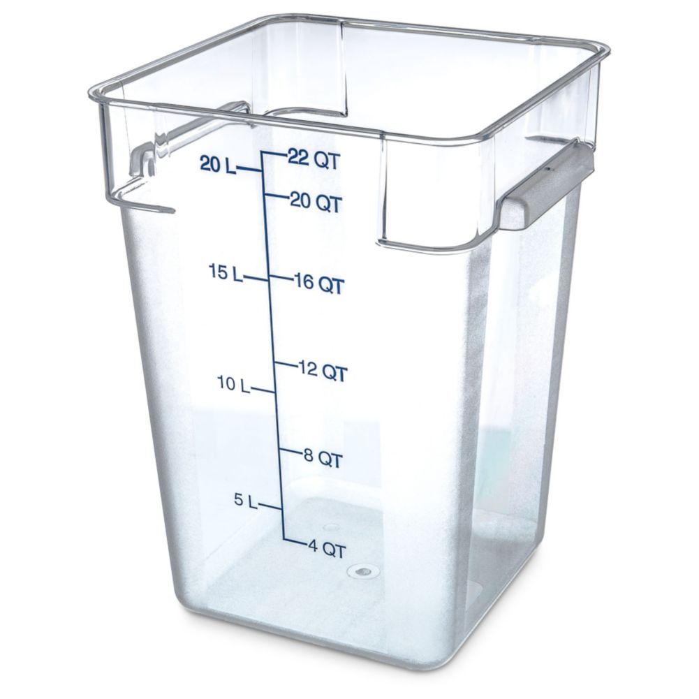 Carlisle StorPlus&trade; 22 Qt. Square Clear Food Storage Container
