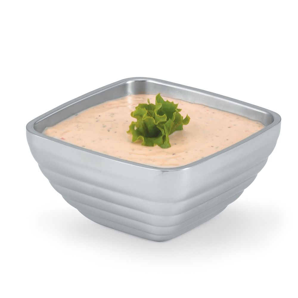Vollrath Beehive Style S/S Square Double Wall 0.75 Qt Serving Bowl