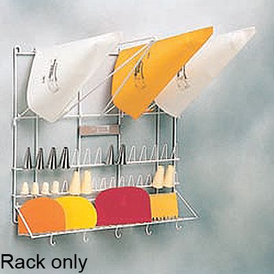 Wall Mount Pastry Bag & Tube Rack, 20" x 20"
