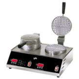 Star&reg; Mfg. 7" 2-Burner Round Belgian Waffle Baker